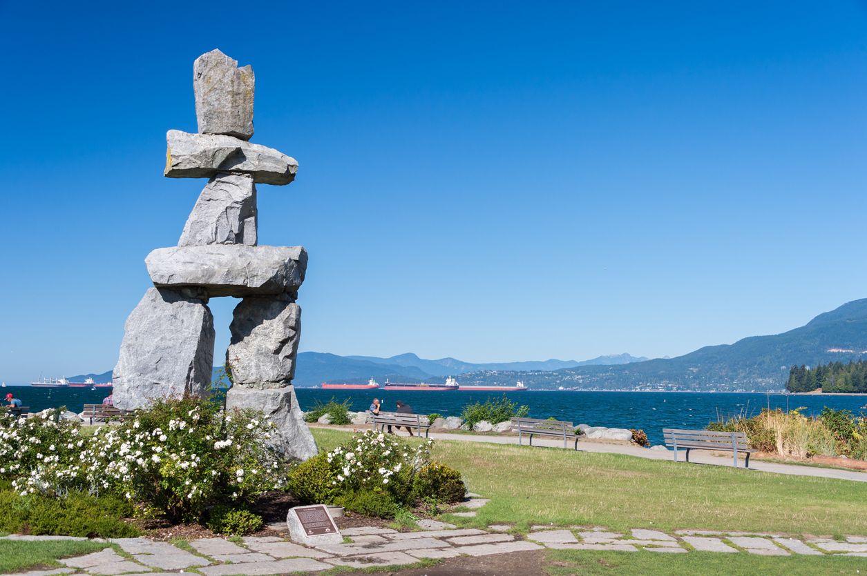 Inukshuk Monument at English Bay