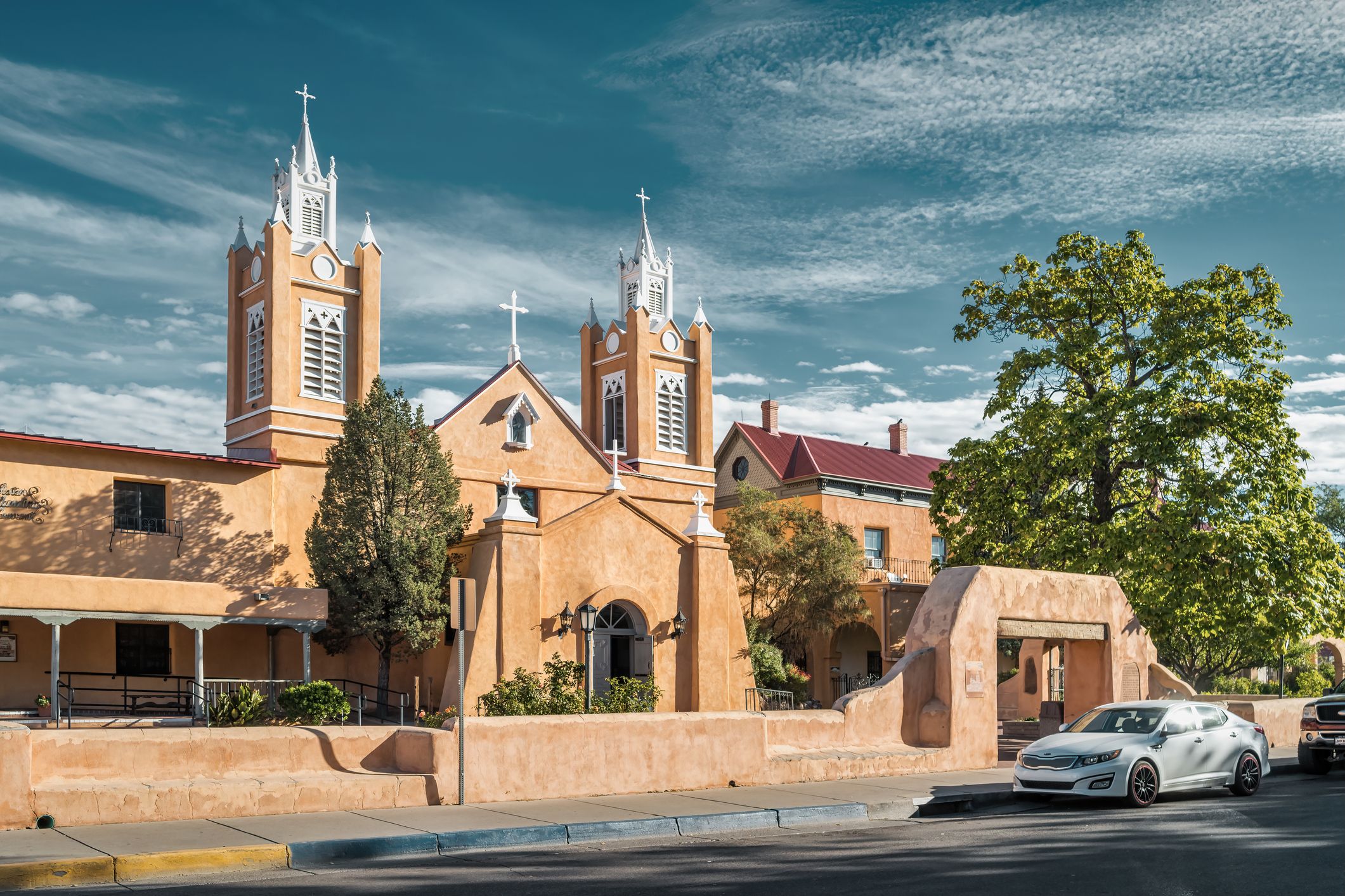 San Felipe de Neri Church in old town Albuquerque, New Mexico, USA