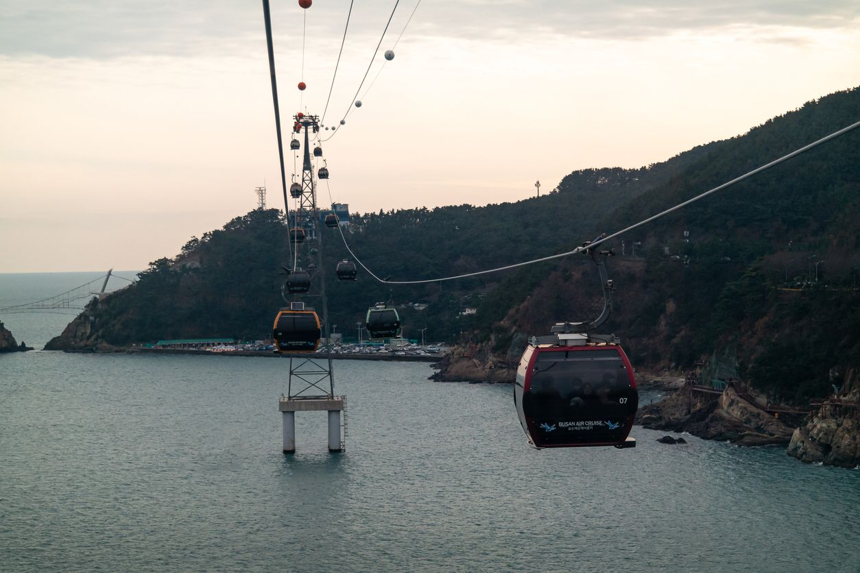 Famous cable car in Songdo, Busan, Korea