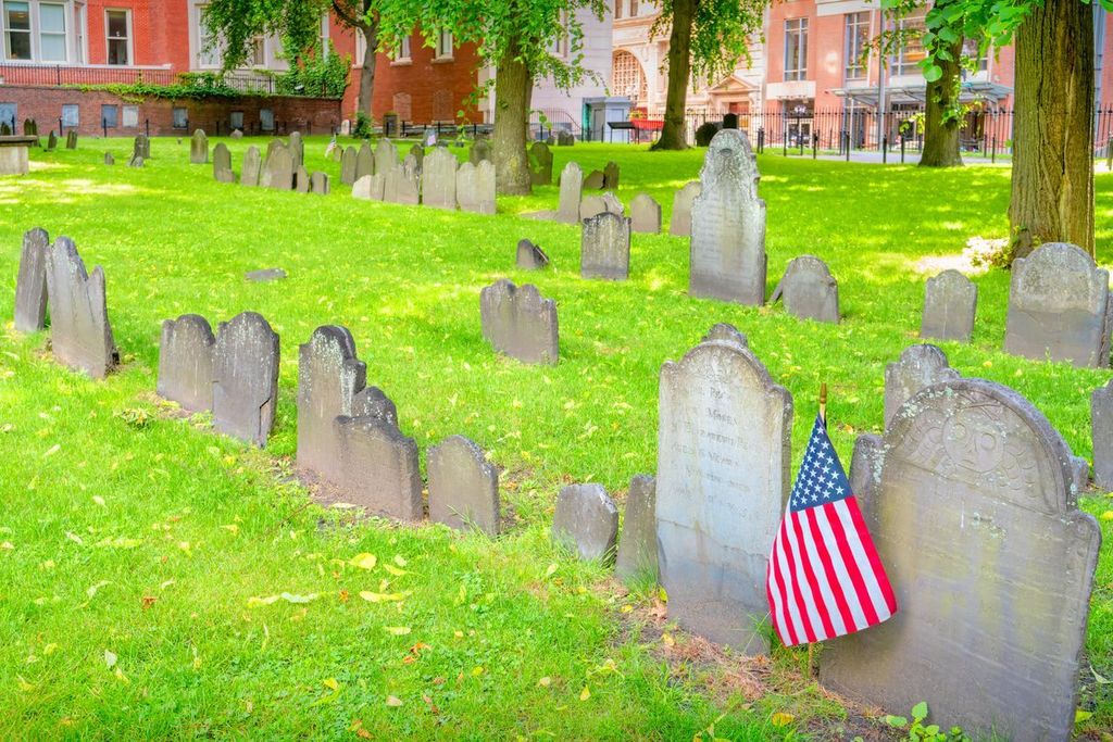 Boston Massachusetts Granary Burying Ground Freedom Trail