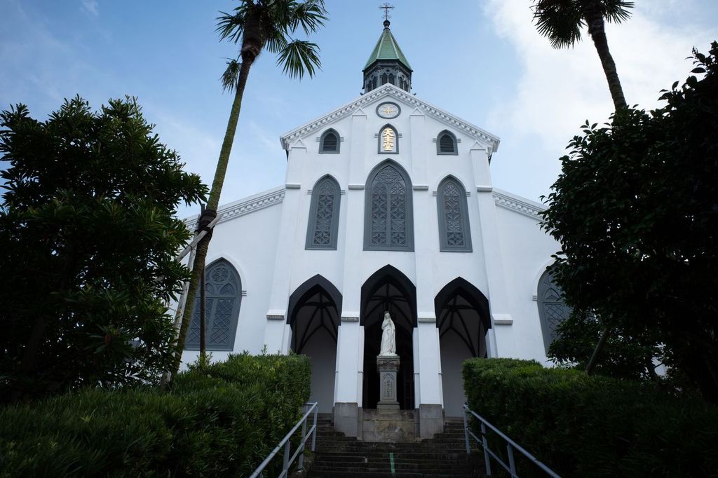 Oura Catholic Church, a World Heritage Site in Nagasaki City, Nagasaki Prefecture