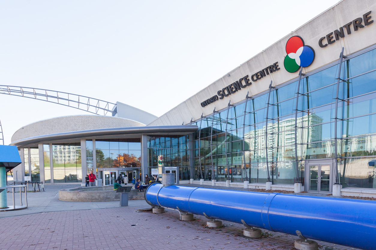 Main entrance of the Ontario Science Center in Toronto