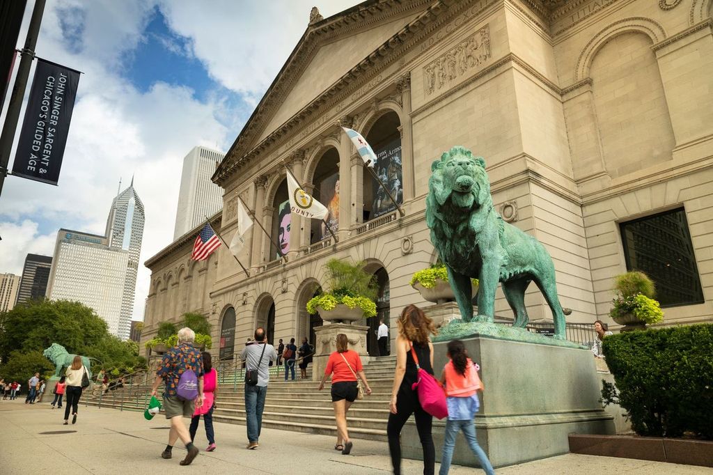Entrance to the Art Institute of Chicago Museum, Illinois