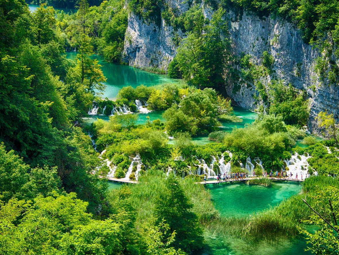 View from top on Plitvice Lake National Park