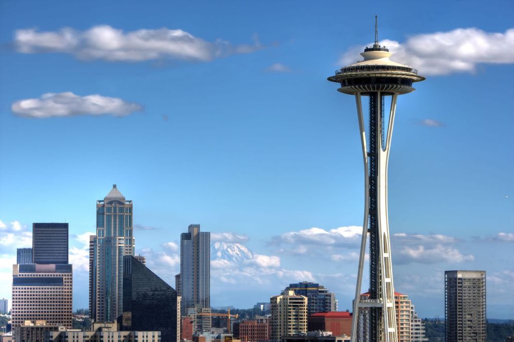 Seattle Skyline with Space Needle in focus