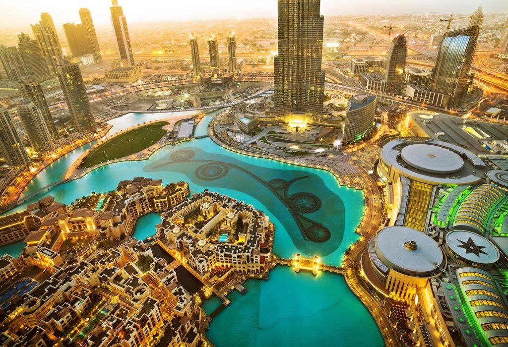 Dubai Skyscraper and Burj Khalifa, United Arab Emirates