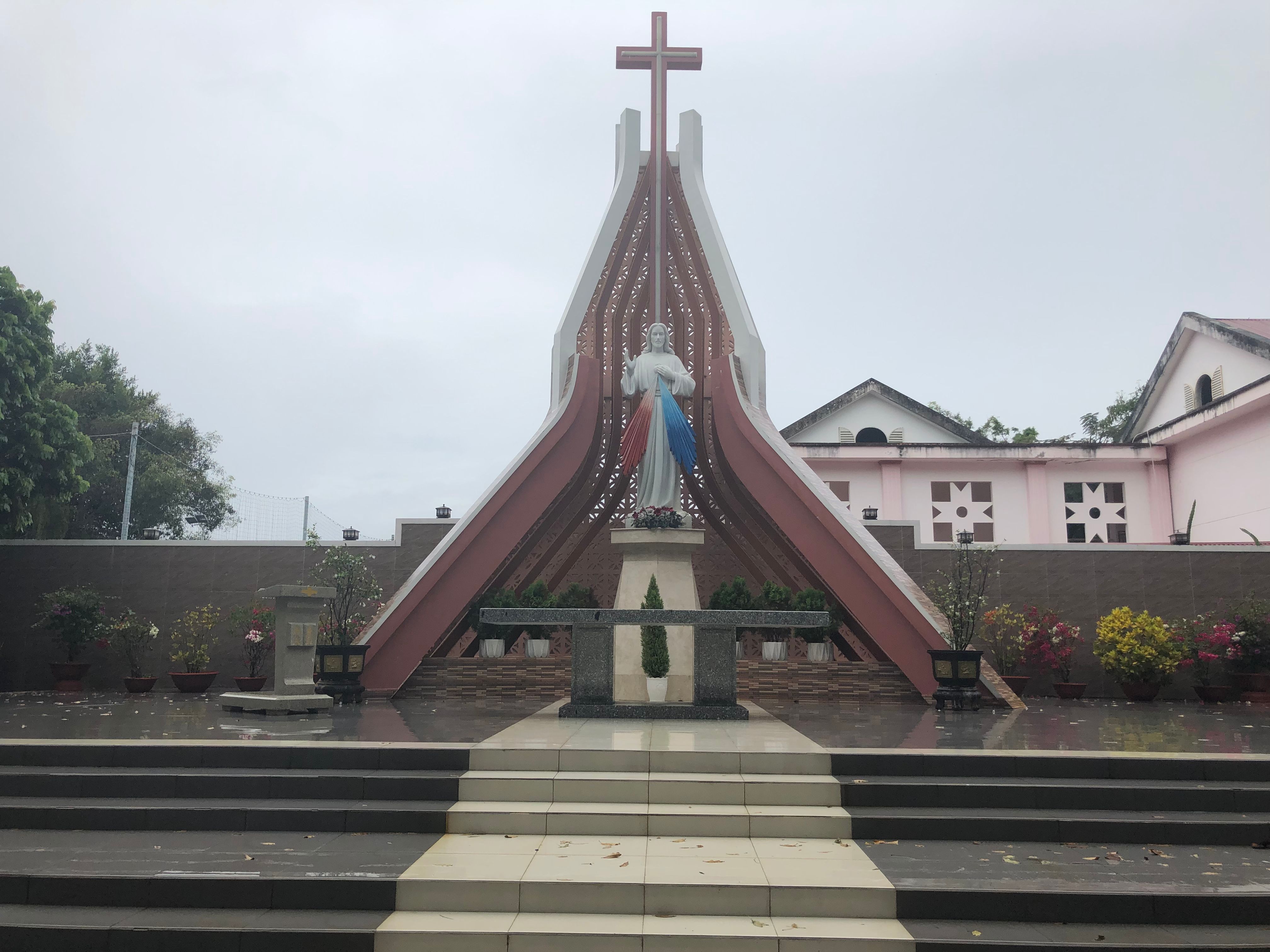 Catholic Shrine at Bishop's House of Kon Tum, Vietnam