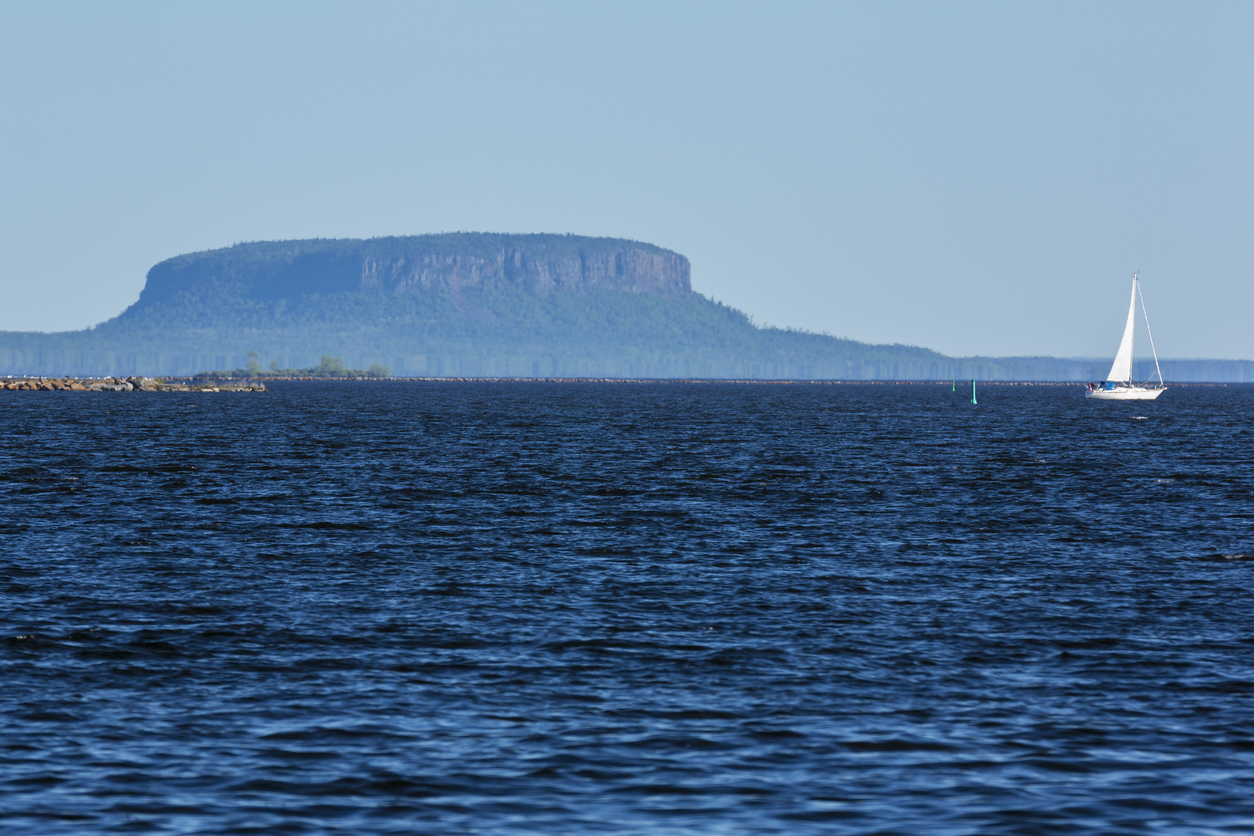 Lake Superior view from Marina Bay Park in Thunder Bay, Canada
