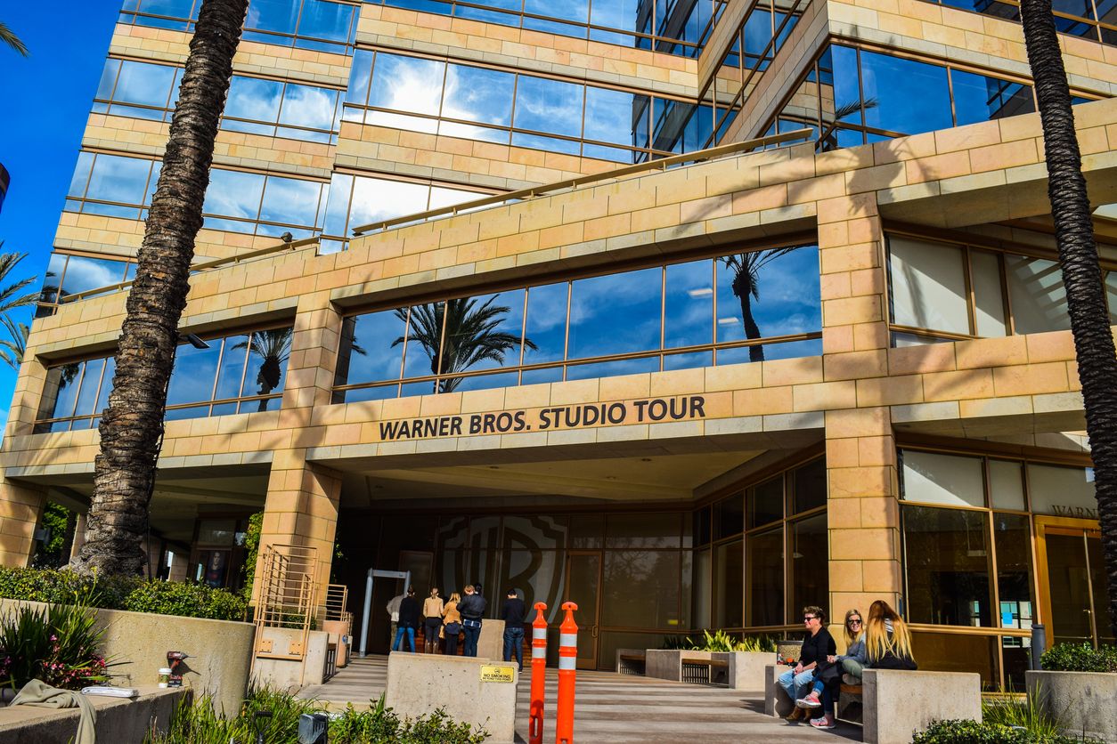 Outside views of the Warner Brothers Studios Buildings in Los Angeles, USA