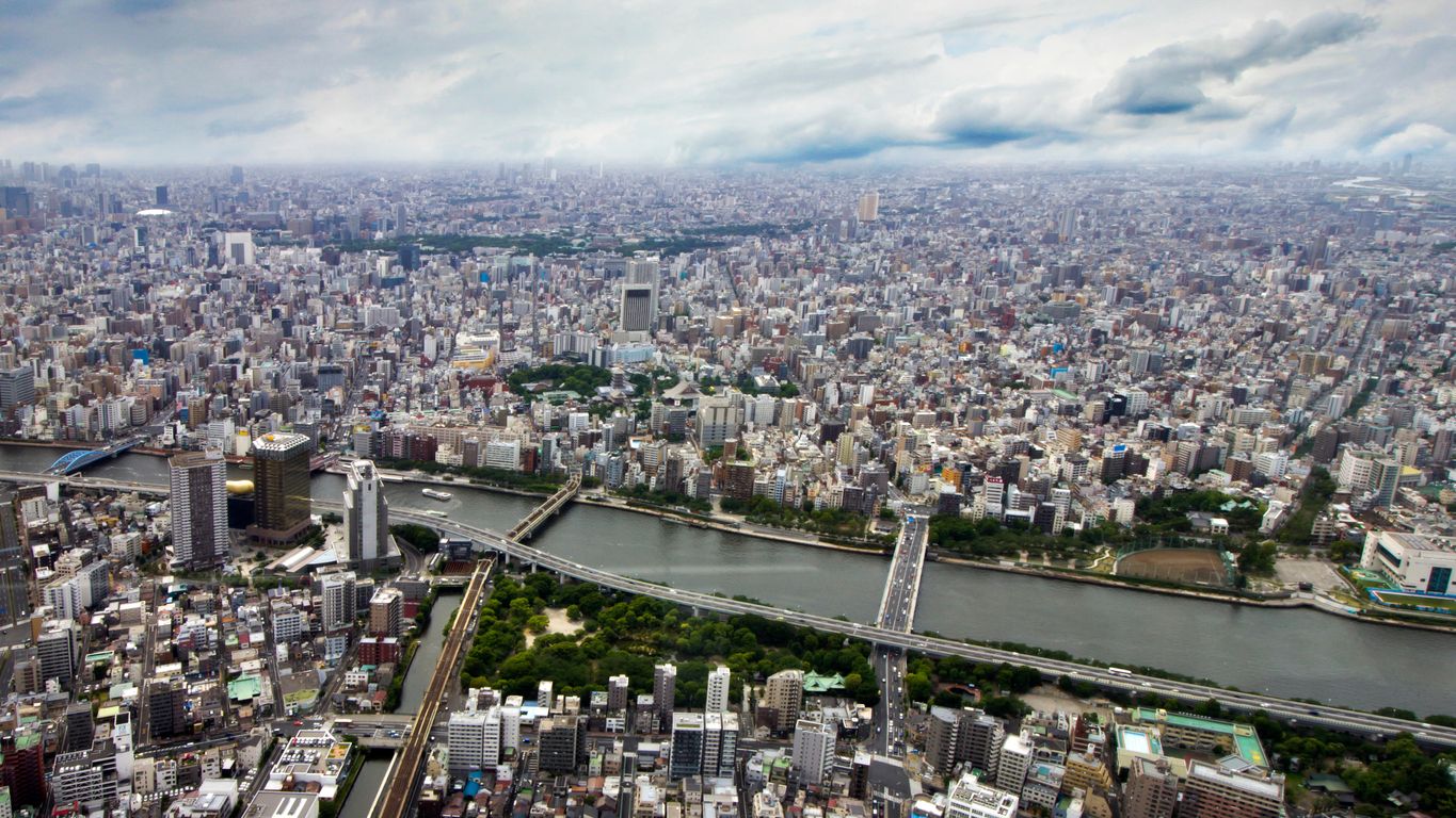 View of Tokyo city from Skytree Tembo Deck