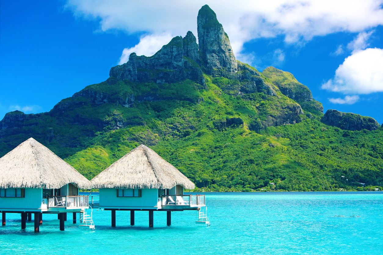 Beautiful Bora Bora can be experienced for a short $10,000 vacation idea.