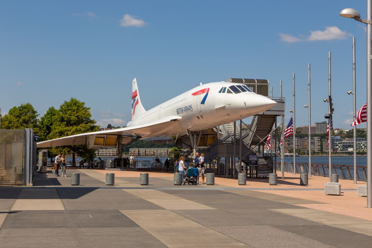 Concorde on the deck of the USS Intrepid Sea, Air and Space Museum.
