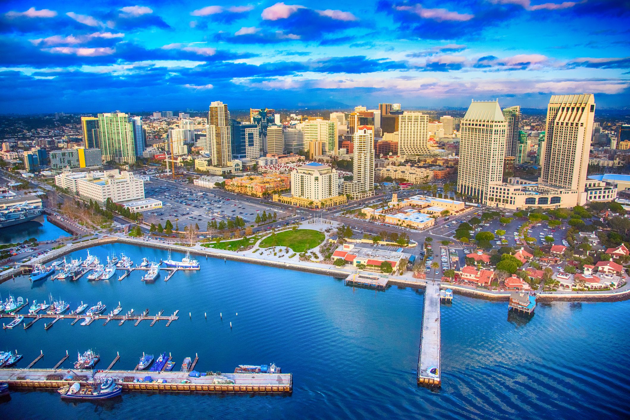 The downtown district of San Diego, California