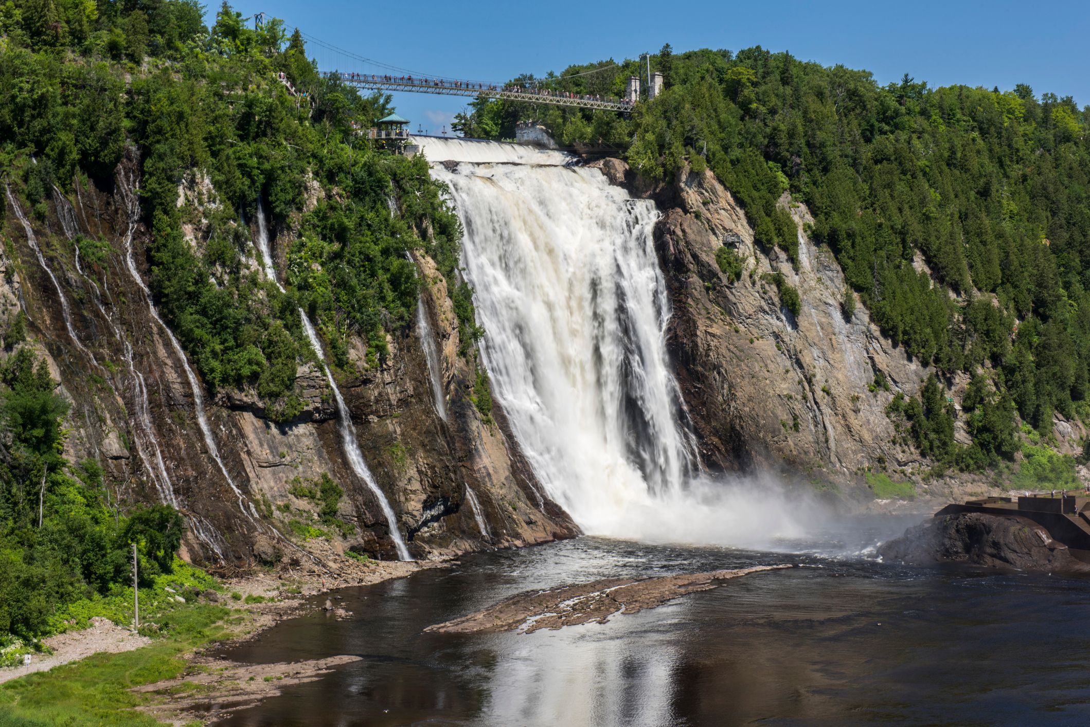 The Montmorency Falls on the Montmorency River at Quebec, Canada