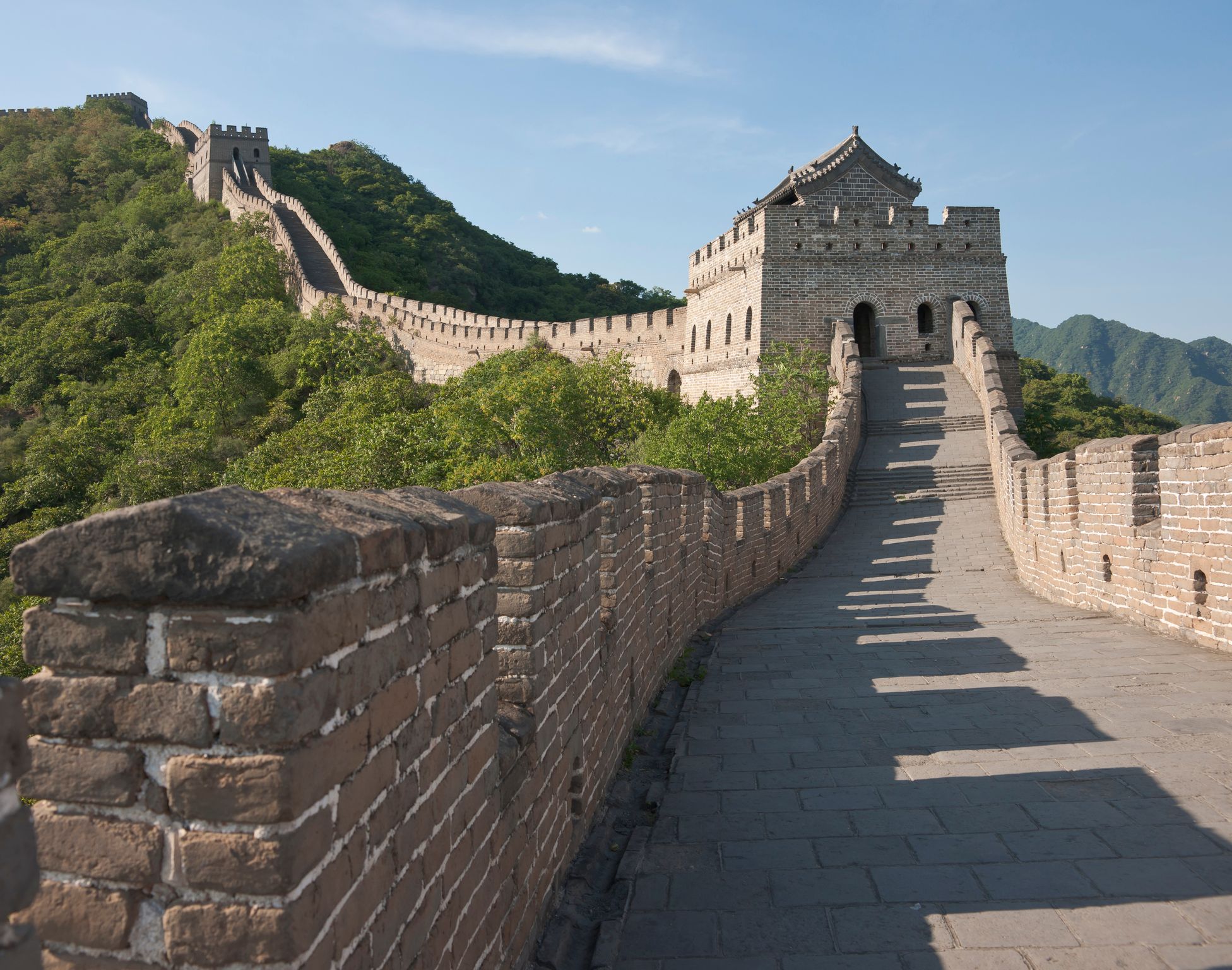 Classic watchtower on the Great Wall at Mutianyu near Beijing