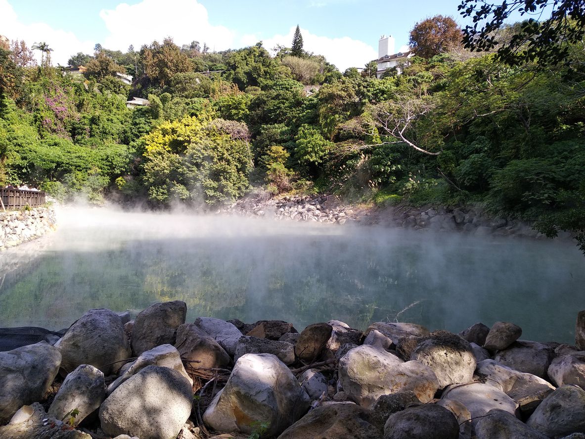 Steaming Hot Spring Thermal Valley in Beitou, Taipei, Taiwan