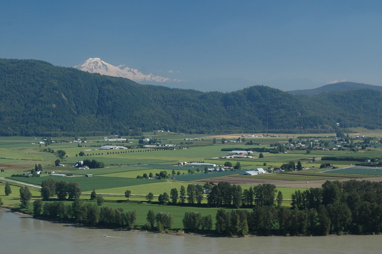 The Beautiful Fraser Valley with Mt Baker in the background