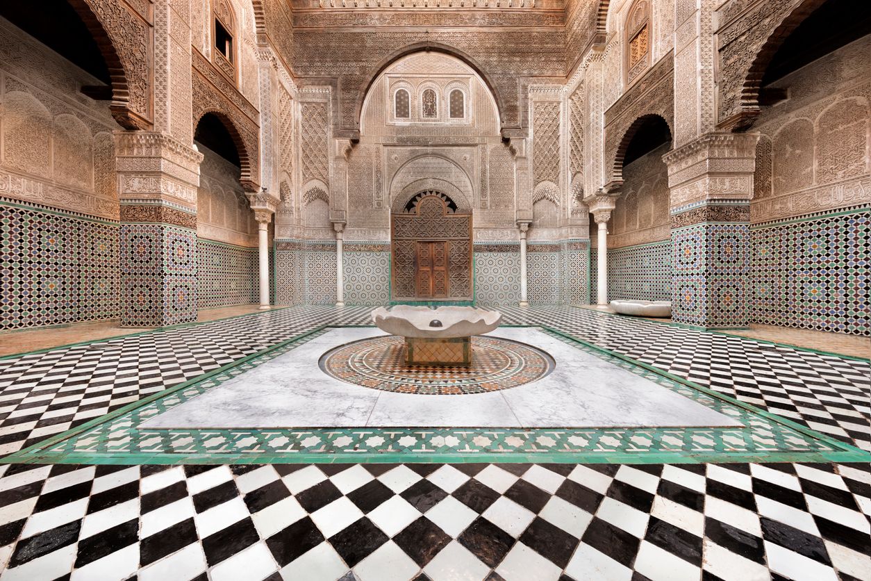 The Al-Attarine Madrasa or Medersa al-Attarine in Fez, Morocco