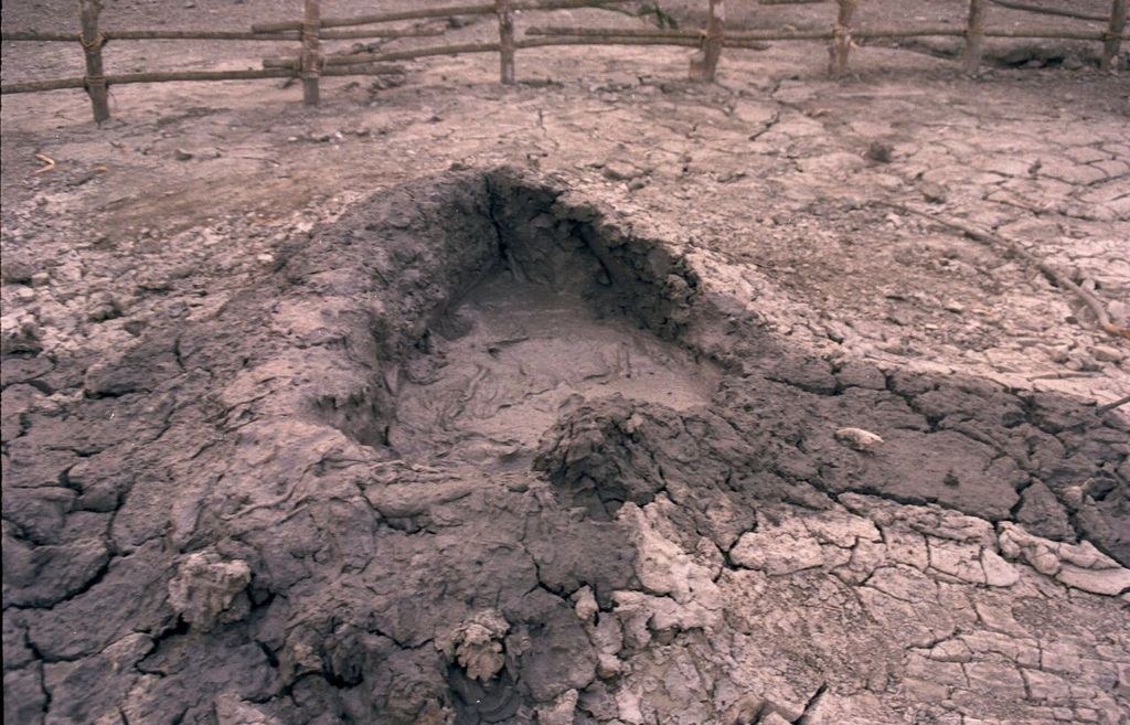 Mildly active Mud Volcano at Baratang Island in Andaman, India.