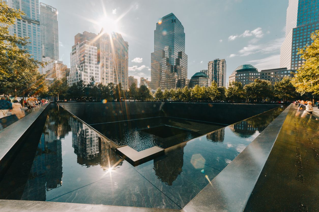 National September 11 memorial waterfalls