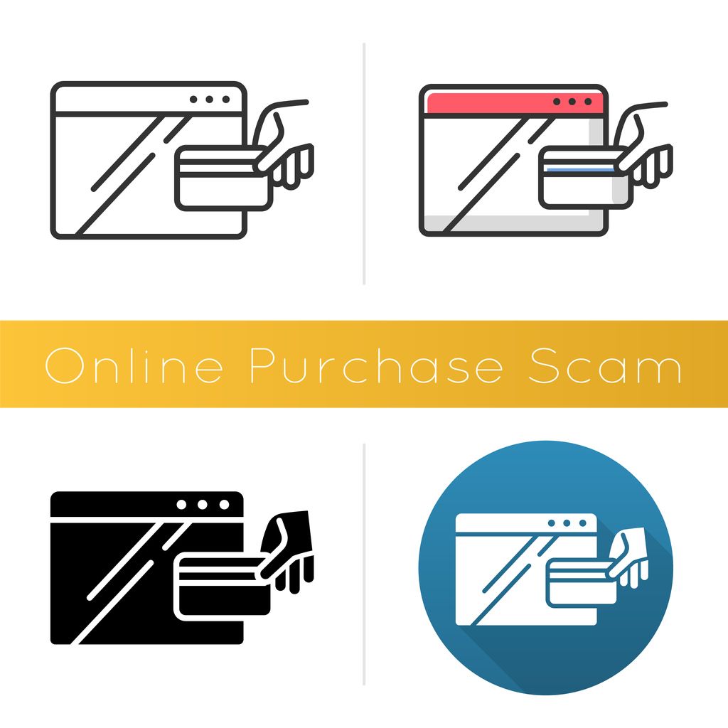 Online purchase scam icon