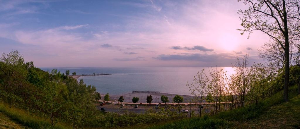 Sunset over Cove Beach in Goderich, Ontario