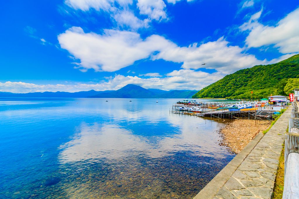 Shikotsu Lake in Hokkaido, Japan