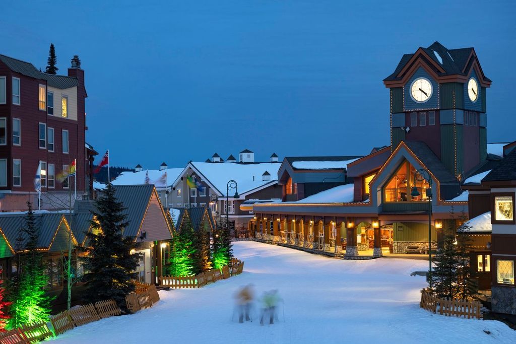 Big White ski resort at Dusk. Ski resorts of the Okanagan