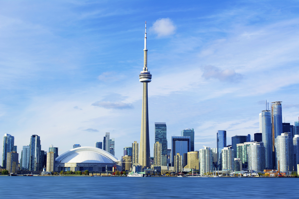 CN Tower and City Skyline in Toronto, Canada