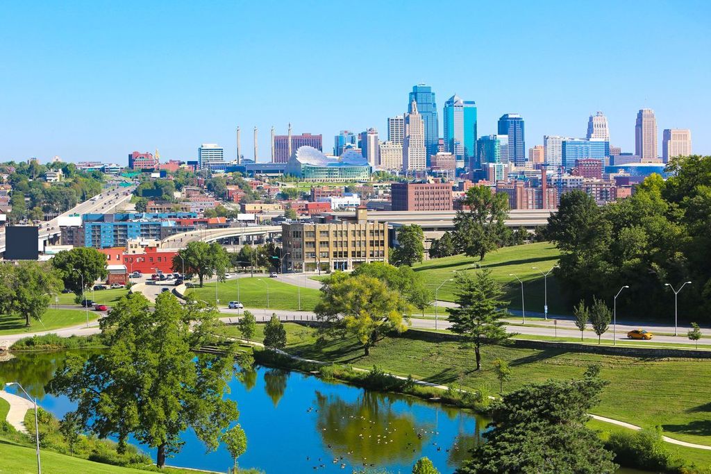Kansas City Skyline Lake View