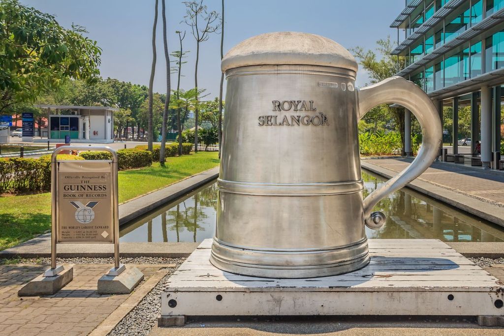 Worlds tallest pewter beer mug at Royal Selangor