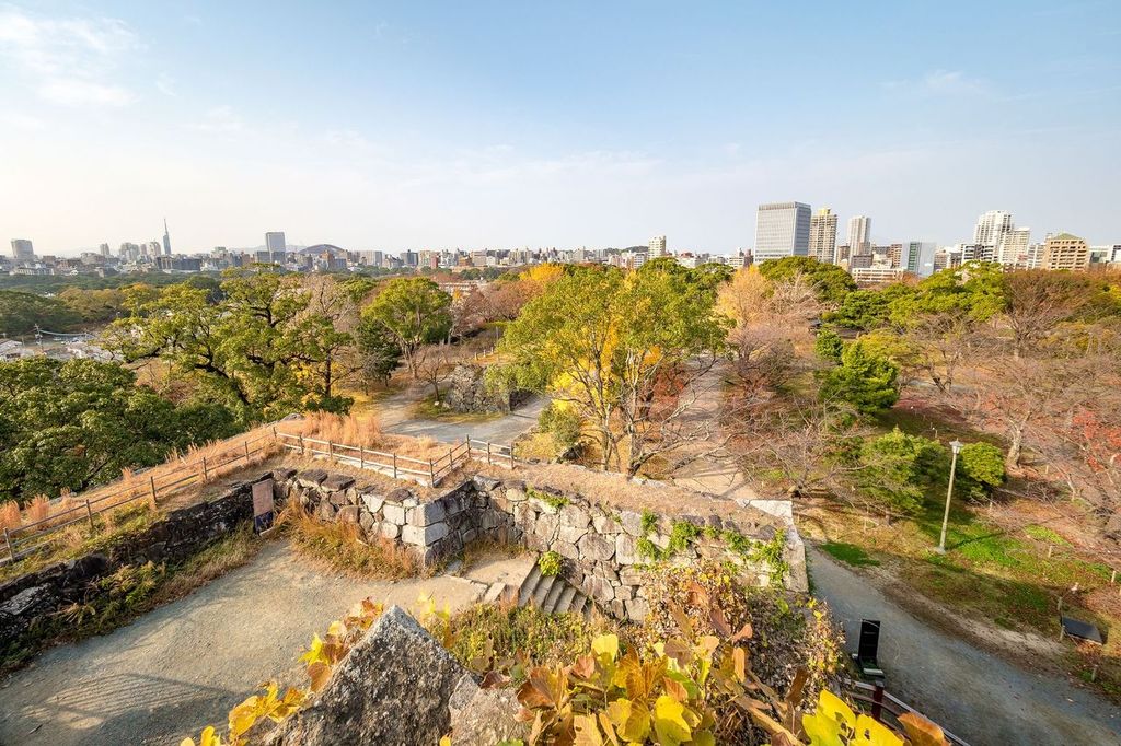 Fukuoka Castle in Kyushu, Japan