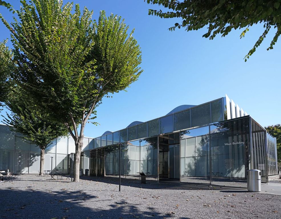 The West building and courtyard of the North Carolina Museum of Art in Raleigh