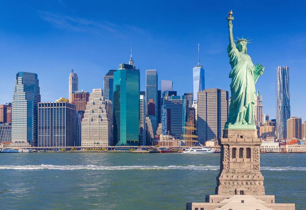 Statue of Liberty and New York City Skyline