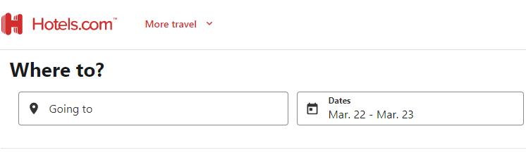 Hotels.com Landing Page