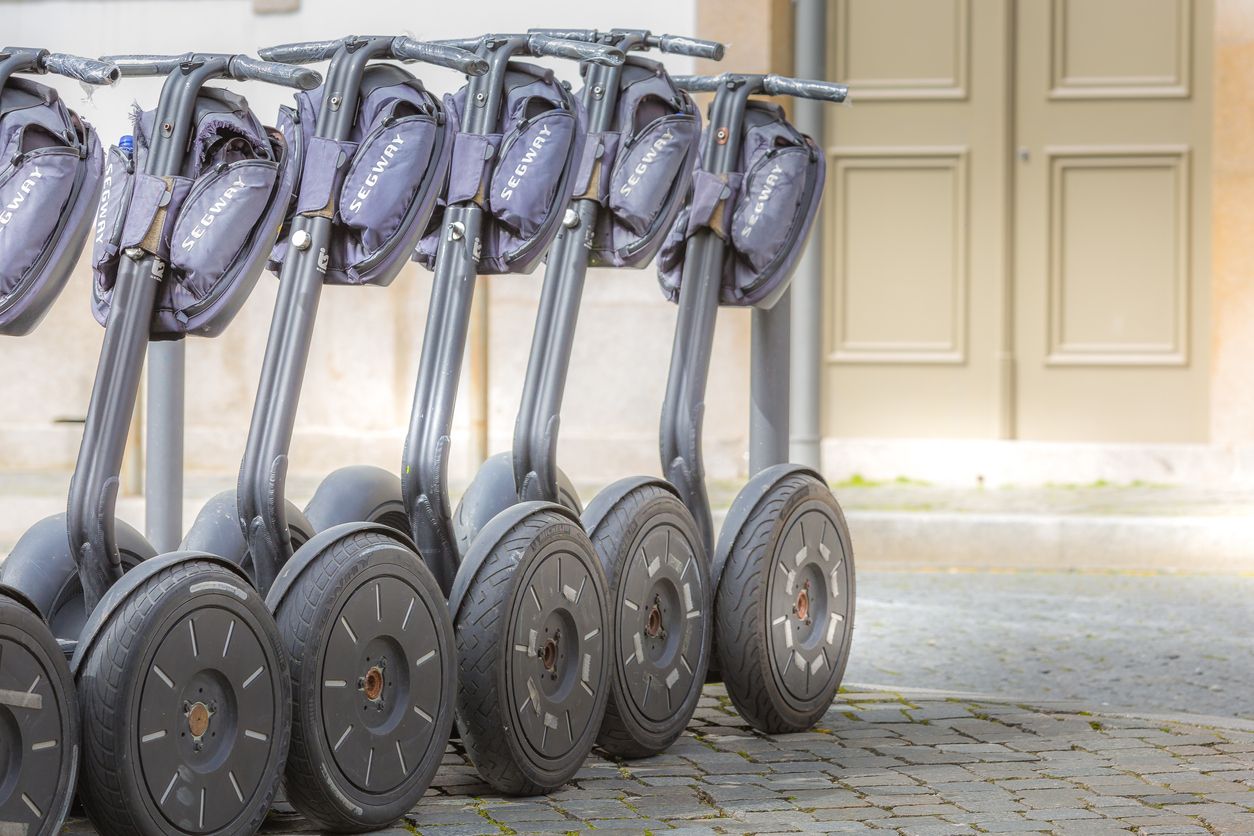 Row of Segway Personal Transporter