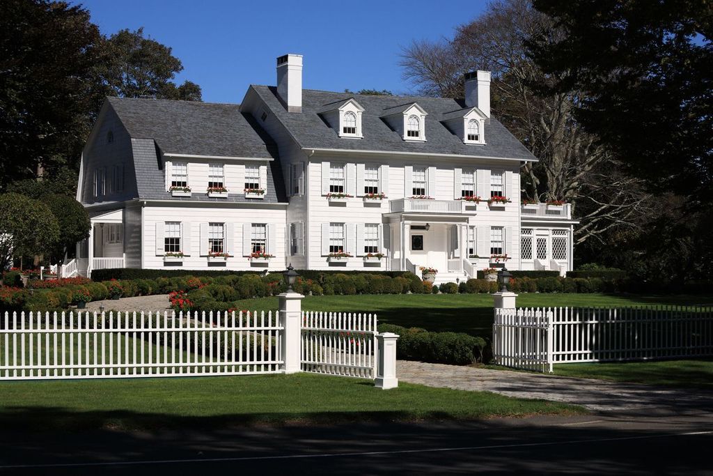 One of the beautiful mansions in the Hamptons out on Long Island