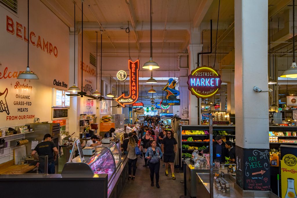 Grand Central Market in Los Angeles, California, USA.
