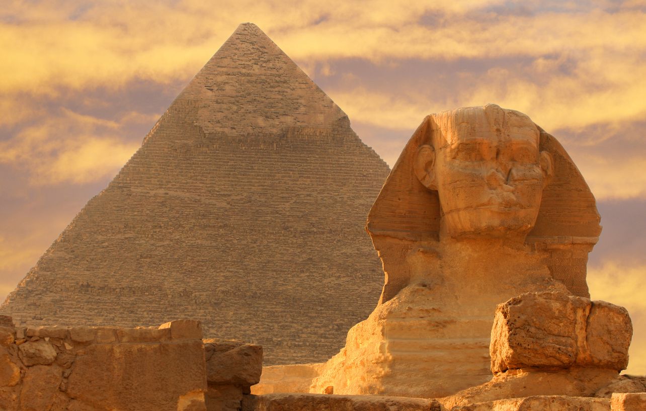 Great Sphinx at the Giza Plateau on the outskirts of Cairo, Egypt