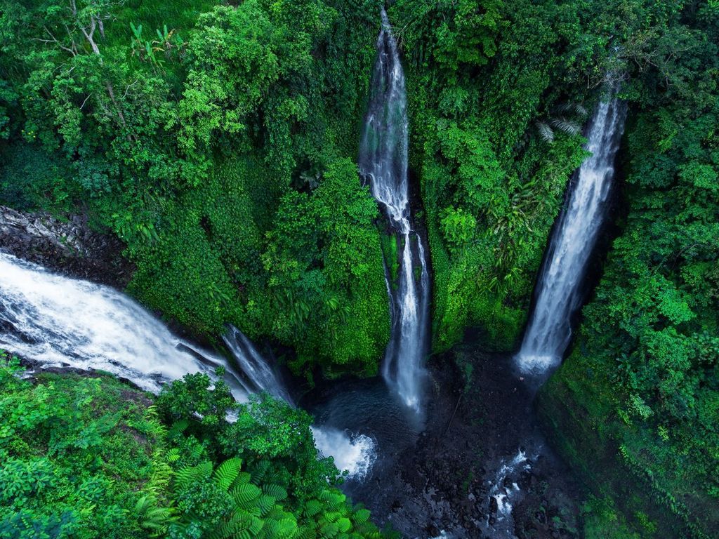 Sekumpul waterfalls in Bali, Indonesia