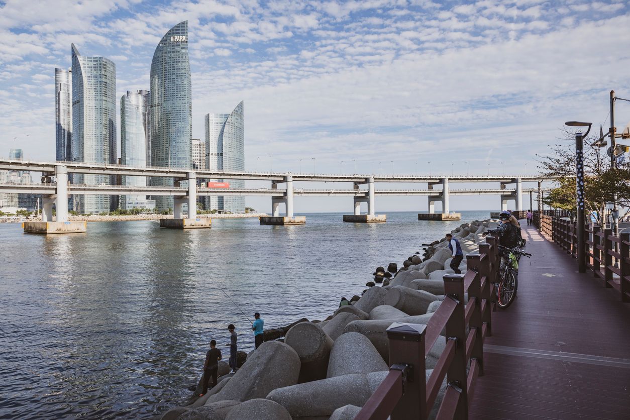 Busan cityscape and Gwangan Bridge