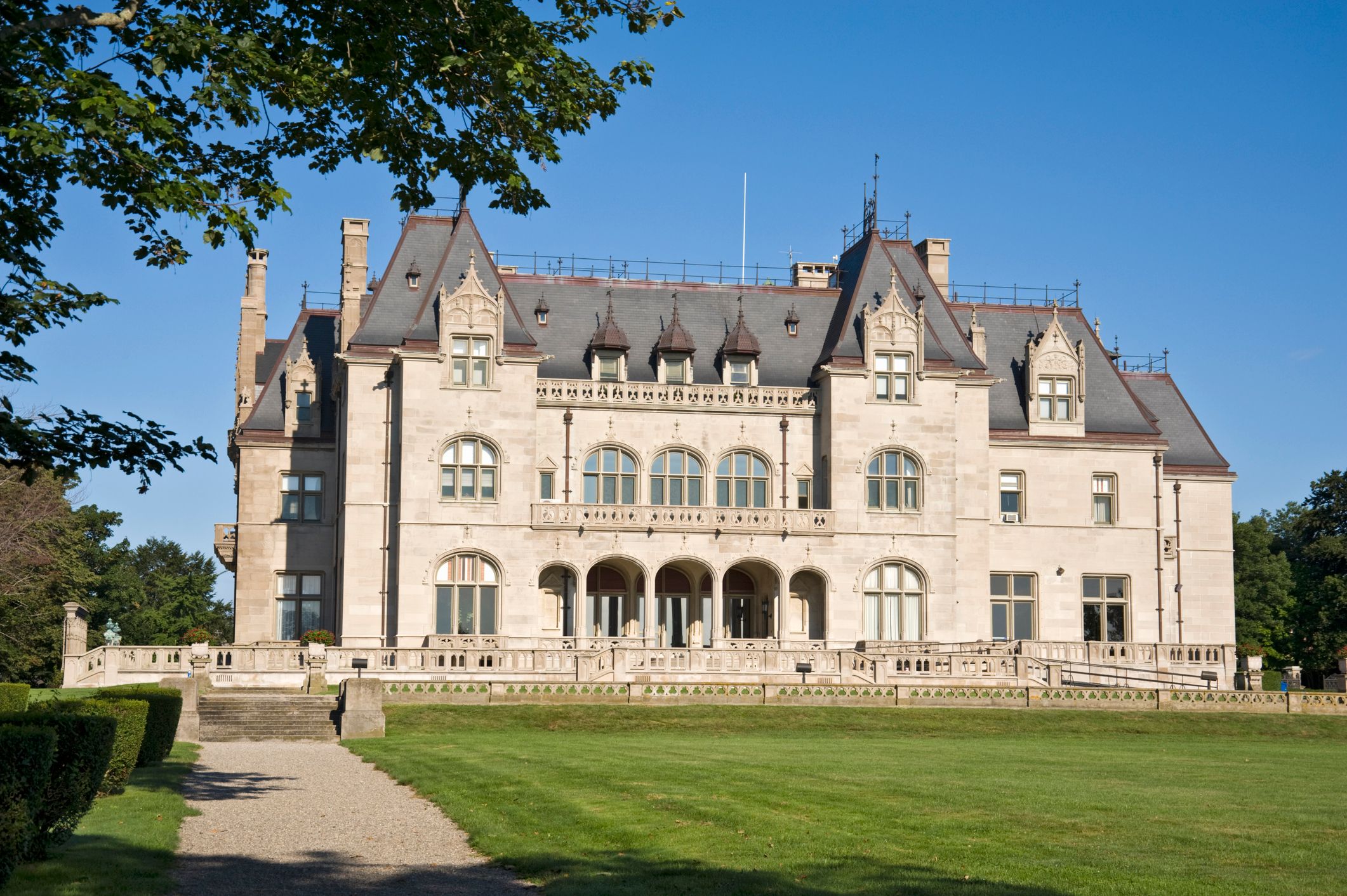 Newport Rhode Island Mansion Shot from the Public Cliff Walk
