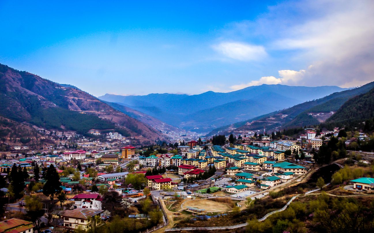 View of Thimphu, the capital of Bhutan