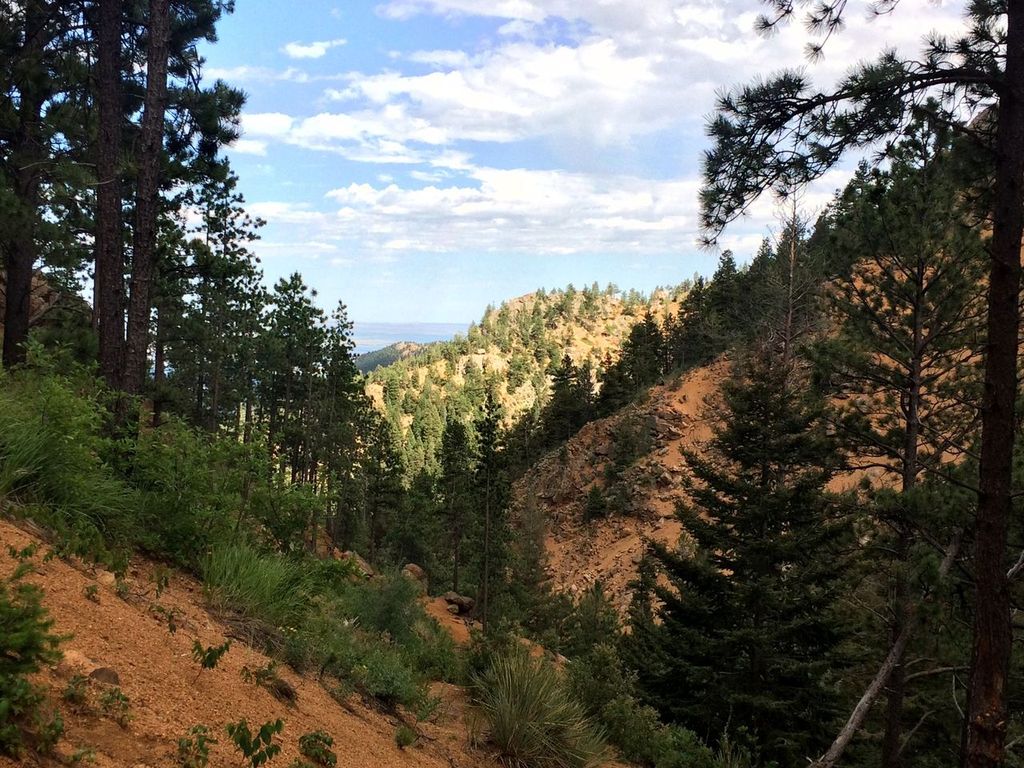 Rocky Mountain Landscape view from trail in North Cheyenne Cañon National Park, Colorado