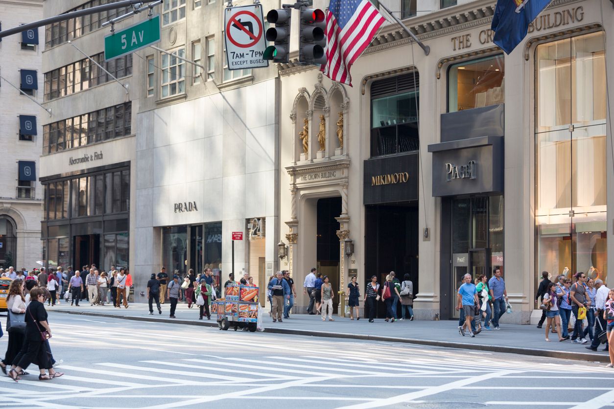 Luxury Shopping on 5th Avenue in New York City, USA