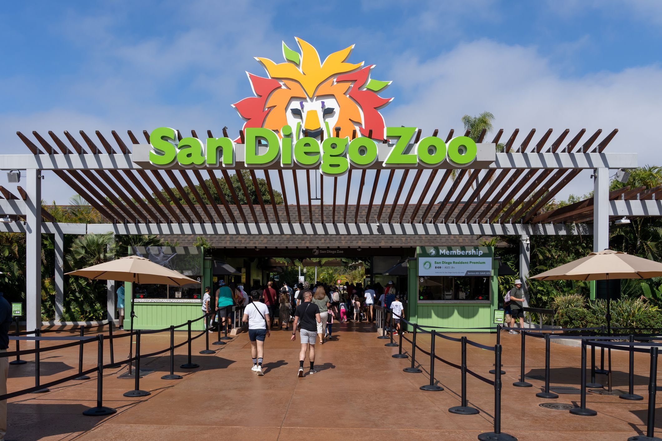 The entrance to San Diego Zoo