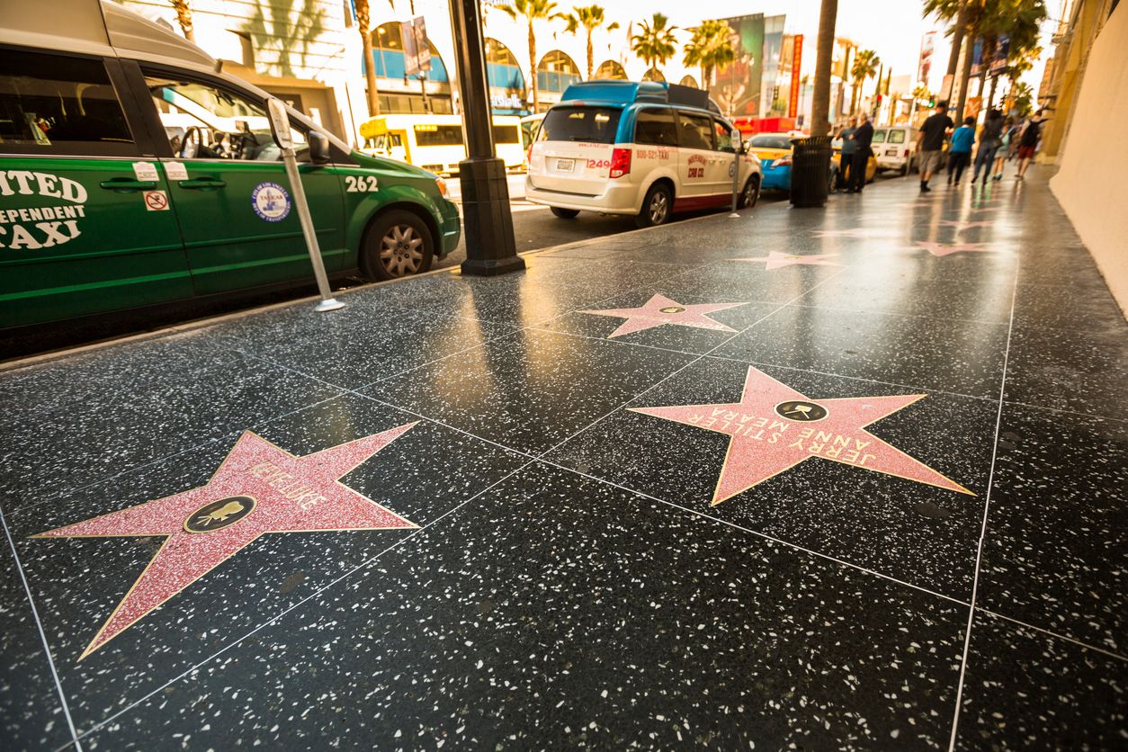 Hollywood Walk of Fame in Los Angeles California USA