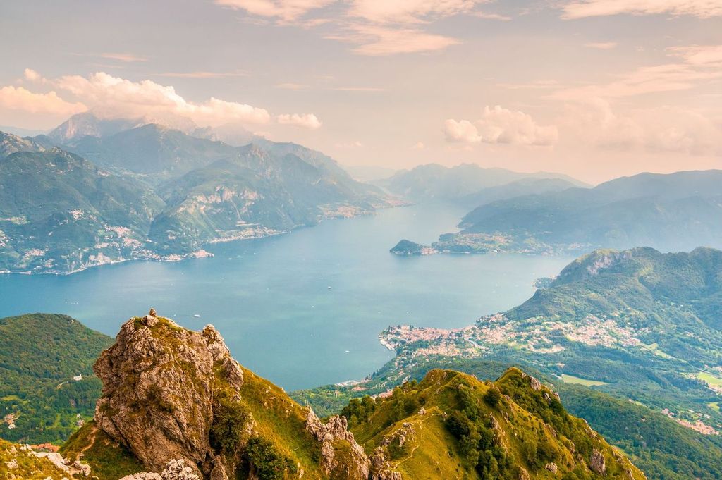 Lake Como Aerial Shot, Italy