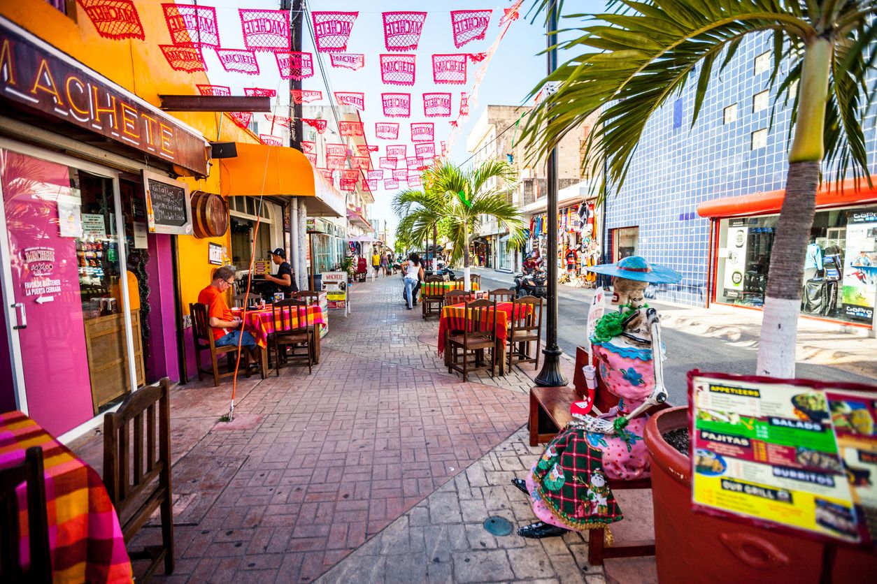 Restaurant Machete on Cozumel street, Mexico