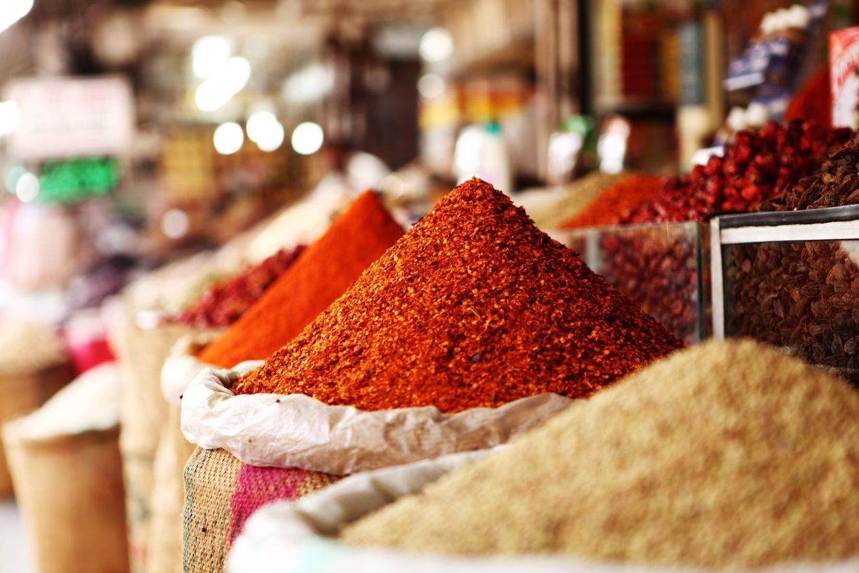 Indian Red Chilli Powder at Spice Shops, Karachi Empress Market